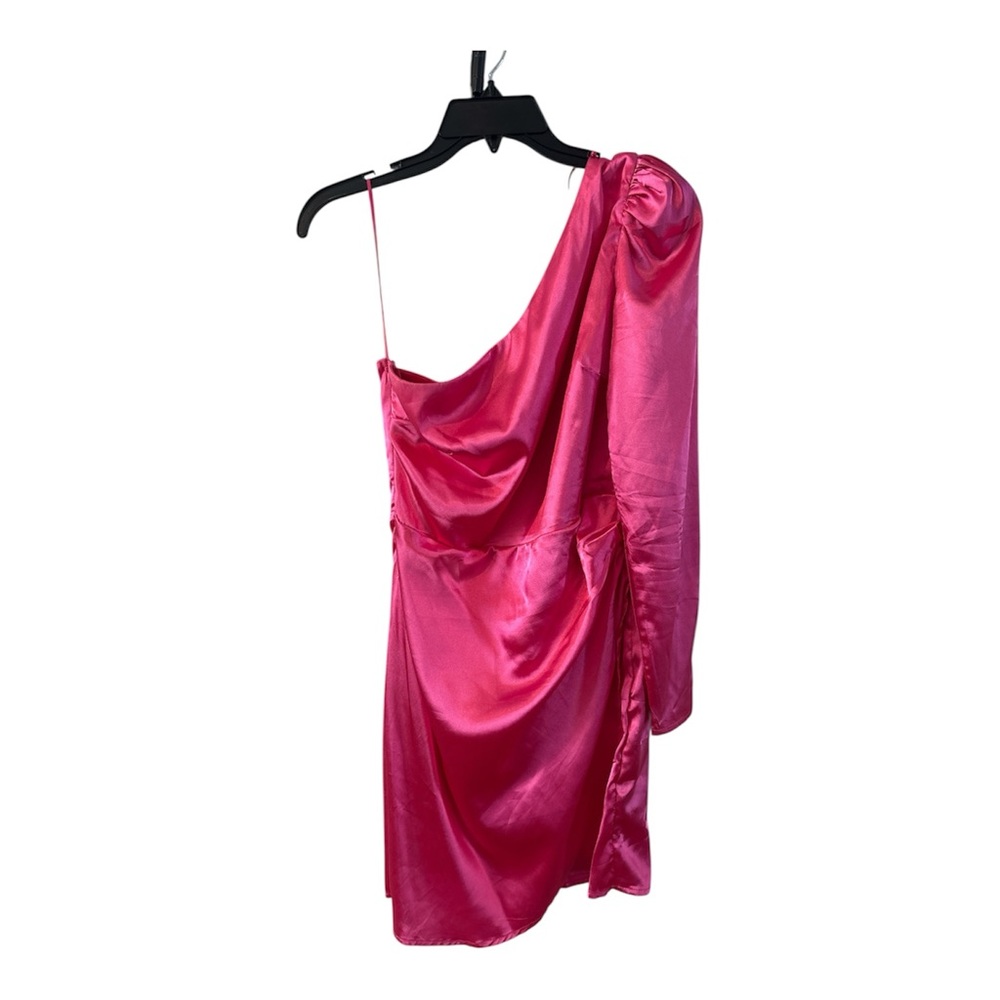 Lena Fuchsia One-Shoulder Dress Size Medium